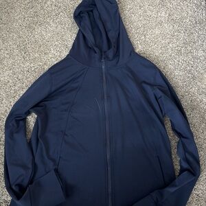 Men's Navy Blue Hooded Jacket